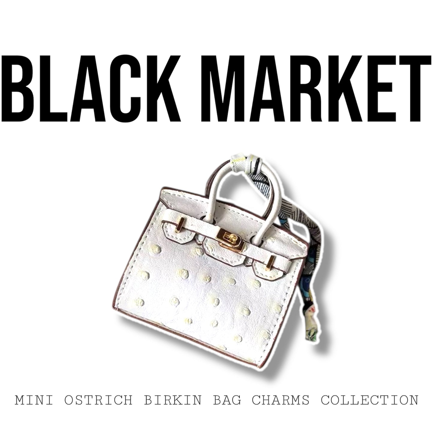 Mini Ostrich Birkin Bag Charms