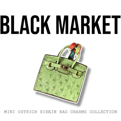 Mini Ostrich Birkin Bag Charms