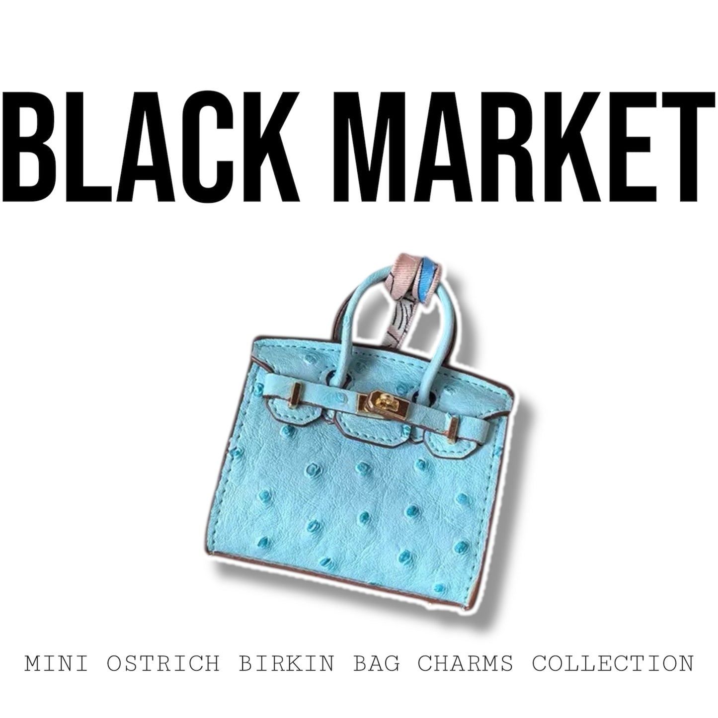 Mini Ostrich Birkin Bag Charms