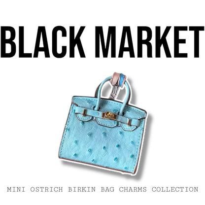 Mini Ostrich Birkin Bag Charms
