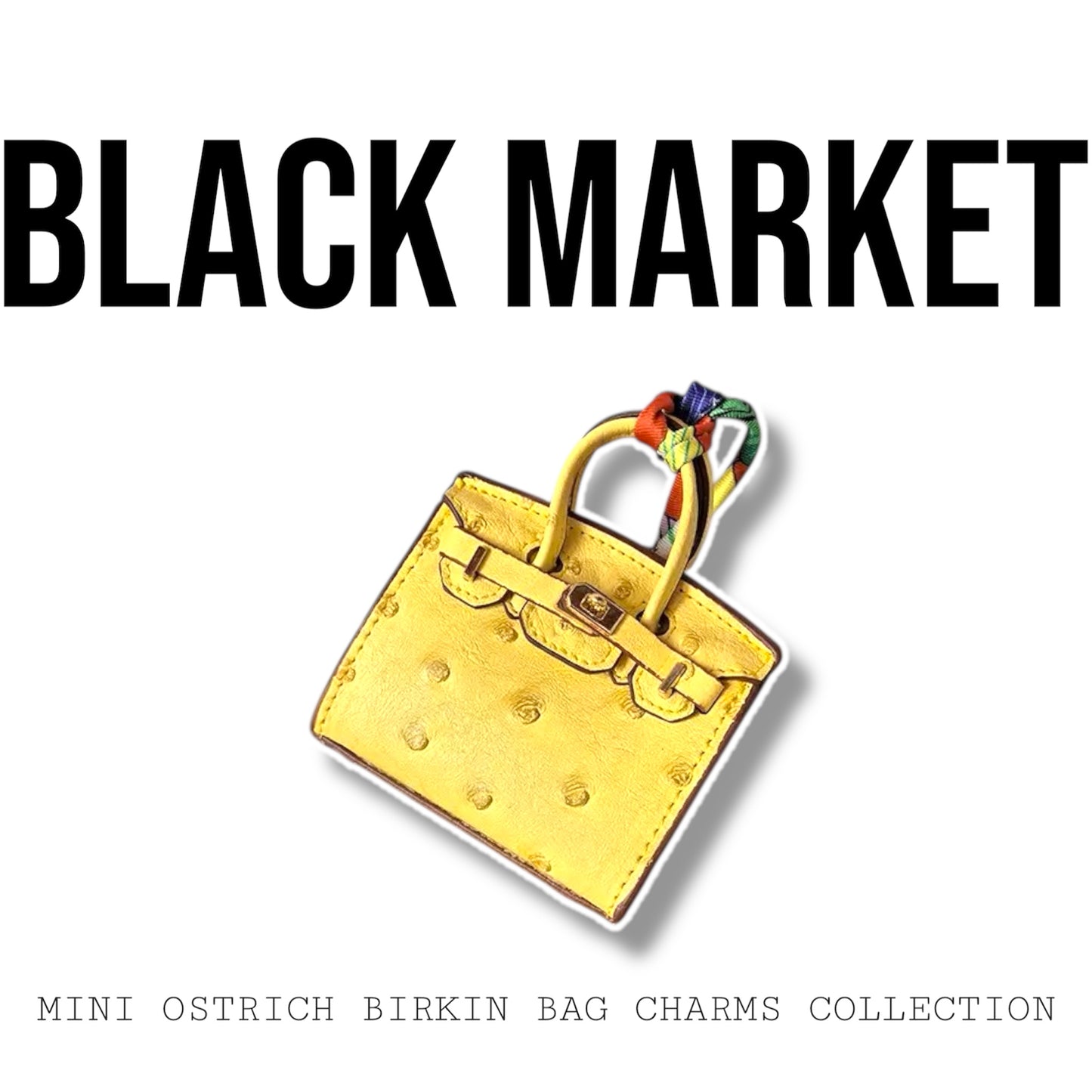 Mini Ostrich Birkin Bag Charms