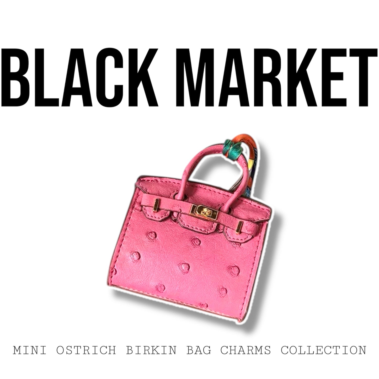 Mini Ostrich Birkin Bag Charms